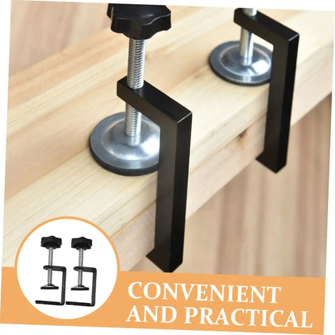 2-Pack Patio Clips Adjustable Fasteners for Wicker Sectional Sofas and Rattan Chairs on wooden beam