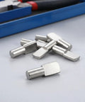 Close-up of Heavy Duty 5mm Stainless Steel Shelf Pegs 150 Pieces Nickel Plated Cabinet Support Pins for Glass And Wood Shelves