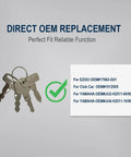 Top Shelf Universal Golf Cart Key Set Including Eight Heavy Duty Replacement Keys Plus Four Slick Rings for EZGO carts