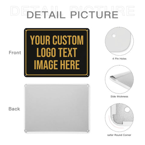 Custom Outdoor Metal Sign Make Your Own Personalized Sign Add Text Photo Or Logo For Office Home Bar Indoor Outdoor Use 8x12 Inches