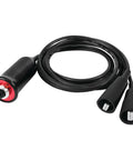 Heavy Duty Remote Start Kit For Cars And Trucks With Push Button Switch And 5 Foot Wire Leads showing red indicator light.