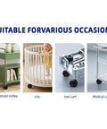 Household trolley, crib, tool cart, and medical cart with caster wheels, showcasing Brake Twin Caster Wheels For Chairs, Universal 2 Inch Replacement Castors.