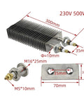 Heavy Duty Stainless Steel Finned Heating Element With Install Plate 500mm size for electric oven and shop gear 500W 230V