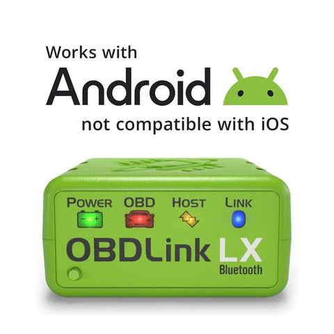 Green Bluetooth 3.0 OBD2 Adapter For Android With Motoscan And Torque, Wireless OBD II Diagnostic Scanner, shows compatibility details