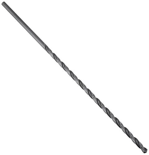 Five Piece Extra Long High Speed Steel Drill Bit Set For Everyday DIY Drilling Includes one of the 12 inch bits with spiraled design.