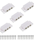 Pack of 5 white Magnetic Reed Switch NC NO Proximity Sensors with screws, for door alarm and window safety DC 5V 12V 24V systems.