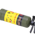 Top Tier RC Car Mini Fire Extinguisher Slick Simulation Decoration Lightweight Portable Accessory With Adhesive Stickers For Clean Vehicle Customization And Road Ready Setup, green plastic replica with yellow label.