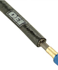 High Temp Fire Sleeve And Tape Kit, 3/8 Inch ID, 3 Foot Length, Glass Braided With Silicone Coating on hose, detail view