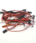LED Light Strips Kit For 1To7 RC Cars Upgrade with front and rear lighting system, cables and LEDs on white background
