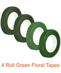 Four rolls of green floral tape from Must Have All In One Floral Tape And Wire Toolkit For DIY Bouquets And Arrangements.