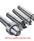 Kick Start Your Woodworking Game With This Heavy Duty Mt2 Spur Live Center Set Designed For Precision Turning On Lathes And Metalworking Machines In Any Home Shop Or Pro Studio Setting, showing a metal MT1/2 lathe center set.