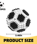 Dope Soccer Themed 215 Piece Building Set For STEM Lovers Adults And Teens Polyhedral Spherical Blocks Micro 3D Educational Toys For Boys And Girls Ages 14 And Up Decor, 3.46in ABS soccer ball model