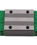 Rock Solid Metal Linear Motion Guide Slider Cgh45ca Carriage Block Rails top view showing steel and green plastic components.