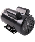 Side view of Beefy 5HP 230V Single Phase Electric Motor 3450 RPM 145T Frame Replacement For Industrial Equipment Built To Last