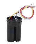 450V AC CBB60 5 UF Plus 3 UF Double Start Capacitor for Washing Machine Motors black cylinder with multicolor wires