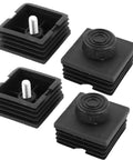 Square Adjustable Furniture Leveling Feet Inserts 50x50mm Four Pack For Stable Leveling Of Tables And Chairs Height Adjustment And Anti Slip Glide Feet Easy Install
