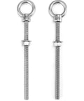 Next Level 3 8 By 6 Inch 304 Stainless Steel Shoulder Eye Bolts 10 Pack Full Machine Thread Bundle showing two bolts with matching nuts.