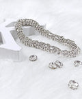 Stack of 200 Pcs Crystal Rondelle Spacer Beads 8mm Silver Plated for jewelry making on fluffy surface with a star decor