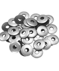 Heavy Duty M8 EPDM Bonded Sealing Washers 35 Pack waterproof stainless steel gaskets stacked, ideal for screws and bolts