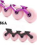 Inline Skates Replacement Wheels Pack 4 Or 8 72mm 76mm 80mm 86A Hardness Built To Last Durable Grippy Flat Flower Design