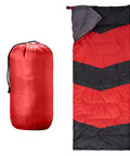 Cozy Cold Weather Sleeping Bag For Adults Perfect For Backpacking And Camping Lightweight And Packable Gear, red design