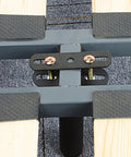 Adjustable Black Iron Furniture Support Legs Set for Beds, Cabinets, and Sofas mounted with screws