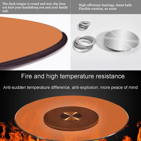 Beefy Heavy Duty Tempered Glass Lazy Susan Turntable 8mm thick with bearings, heat resistant explosion-proof spin