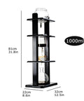 Large Capacity Cold Brew Coffee Maker Tower With 1000ml Vertical Glass Carafe And Solid Wood Stand, 81cm tall design.