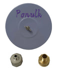 Top view of Three Pack Silencer Filter Set For Air Compressors, Rugged 4 Inch By 6 Inch Silencing Tubes, metal components visible