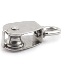 M20 Stainless Steel Single Pulley Block Heavy Duty Rigging Hardware With 20mm Wheel For Wire Rope Lifting 75kg Capacity Fixed Swivel Pulley For Rugged Industrial Use, stainless steel swivel pulley