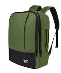 Khaki Under Seat Personal Item Backpack 16x12x6 Inches For WestJet Air Canada Flair Airlines and More Carry On Bag with Quick Access Pockets
