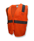 Top Shelf Badass Industrial Safety Vest In Safety Orange With Quick Front Zip, breathable mesh panels, generous pocket.