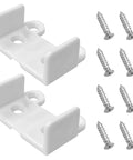 2 Pack Sliding Closet Door Floor Guides For 1 3 8 Inch Doors White Includes 8 Screws N 6565 Replacement Part Durable Easy Install Kit