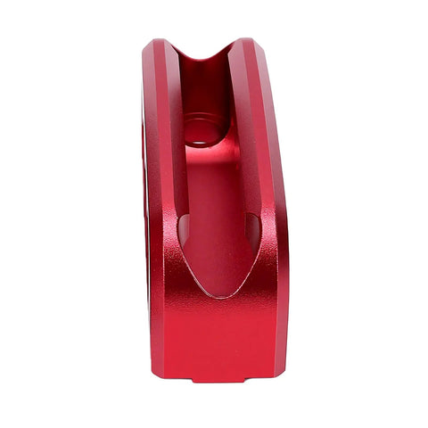 Heavy Duty T Slot Bed Cleats For Toyota Trucks 2022-2025 side view of red, durable metal tie down hardware for easy cargo secure installation.