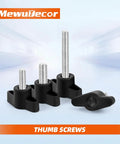 Beefy Black Z Type Thumb Screws 5 Pack M6 x 15mm Plastic Head T Shaped Wing Knobs For Mechanical Assemblies Carbon Steel Insulated Durable Quick Adjust Knobs