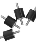 4 Pack Rubber Vibration Isolator Mounts With Galvanized Steel M6x18 Studs For Quiet Stable Operation On Fitness Equipment Bikes Air Compressors And Engineering Gear With Easy Install And No Fuss Vibration Reduction, black rubber mounts