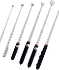 Six Piece Telescoping Magnetic Pickup Tool Set With Extendable Magnetic Sticks, different sizes of retractable metal tools.