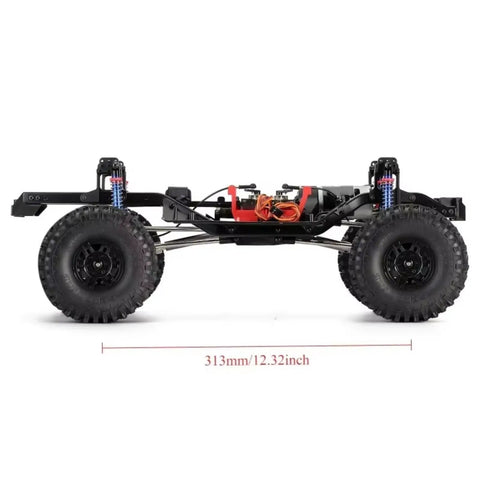 Built Tough RC Car Chassis Frame For TRX-4 1/10 Crawler With 313mm Wheelbase AX-8508 Nylon And Metal Build side view