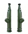 Manual Winch Crank Telescopic Mast With Tripod Base Supporting Ham Radio Antenna And Camera Setup Hella Stable Six Meter Extension