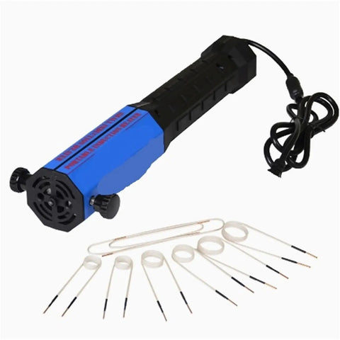 Professional 1300W Induction Heater For Automotive Bearing Extraction And Nut Removal with heating coils and power cord.