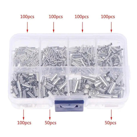 Awesome 600 Piece Copper Crimp Terminals Kit For Electrical Wire Cables With Naked Ends Supporting 0 5 To 6mm2 Sizes Perfect For All Your Homemade Projects And Serious Diy Repairs Out There Tonight, 8-compartment plastic case