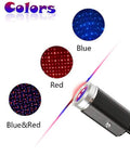 Multi Color USB Star Light With Seven Lighting Effects And Adjustable Modes, showing three color options: blue, red, blue and red combination.