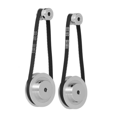 Premium Timing Belt Kit Upgrade Your 3D Printer Milling Machine Rig Featuring Strong Aluminum Build And Precision Keyed Bore Design For Smooth Power Transfer Non Slip Grip On Pulleys That Maximizes Efficiency Plus Energy Savings Performance Daily. aluminum timing belt kit with pulleys for 3D printer and milling machine
