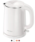 Stainless Steel Double Wall Electric Kettle 1.0L Cordless Tea And Coffee Kettle With Auto Shut Off And Boil Dry Protection No Plastic