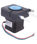 Hella Accurate Micro Peristaltic Pump Featuring Heavy Duty 42 Stepper Motor For Smooth Liquid Dosing Aquarium Transfer And Lab Setup Adjustable Output Up To 140 Ml Per Minute 6 To 24V Dc, showing motor and fluid path.