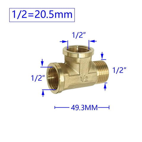 Brass Half Inch Garden Hose Tee Connector 3 Way Water Splitter Adapter T Shape Pipe Fitting Pro Grade For Hoses Faucets And Sprinklers Durable Yard Hydration Gear 10 Pack Yellow Silver Finish, 1/2 in brass tee