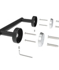 Two Pack Matte Black Toilet Paper Holder Built To Last Rustproof SUS304 Stainless Steel Double Post Pivoting Wall Mounted Parts