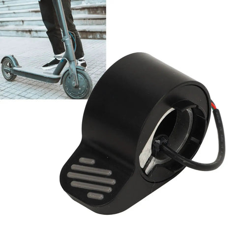 Electric Scooter Finger Throttle Replacement With Abs Thumb Accelerator For 130X Model in black with slip grip design
