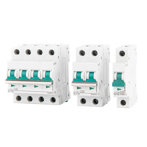 4P MCB Miniature Circuit Breaker With 1000V Voltage Rating And 6KA Fault Current Capacity Pick Your Amp From 6A To 63A in various sizes.