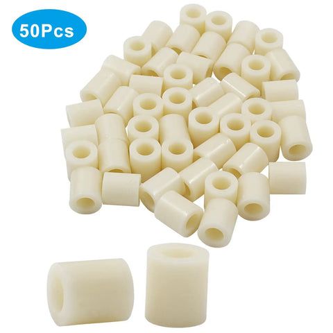 Pro Grade ABS Plastic Spacers 0.45 Inch OD 0.24 Inch ID 0.5 Inch Thick Unthreaded Standoff Bushings Pack Of 50